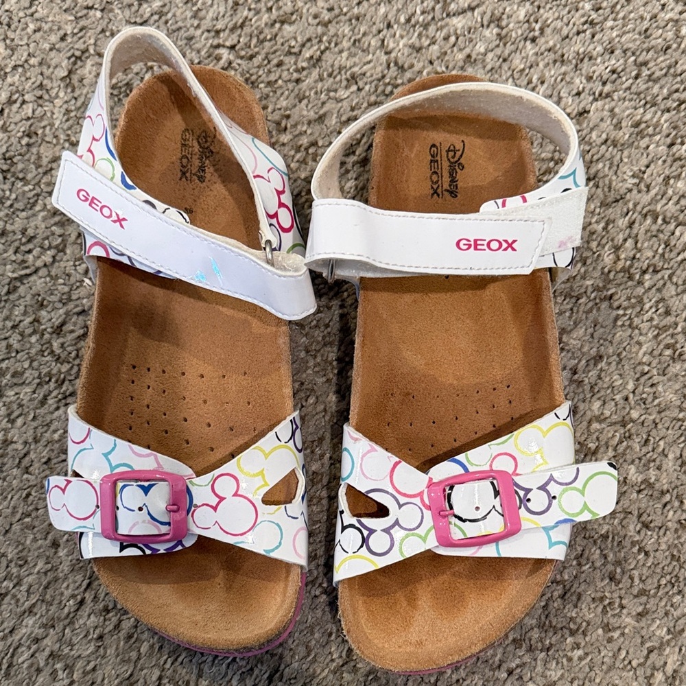 Geox Kids' Multicolor Disney Sandals with Pink Buckle